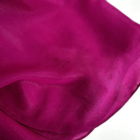 Cache Evening Gown Chiffon Strapless Maxi Sweetheart Empire Waist Magenta 4 - Picture 6 of 8